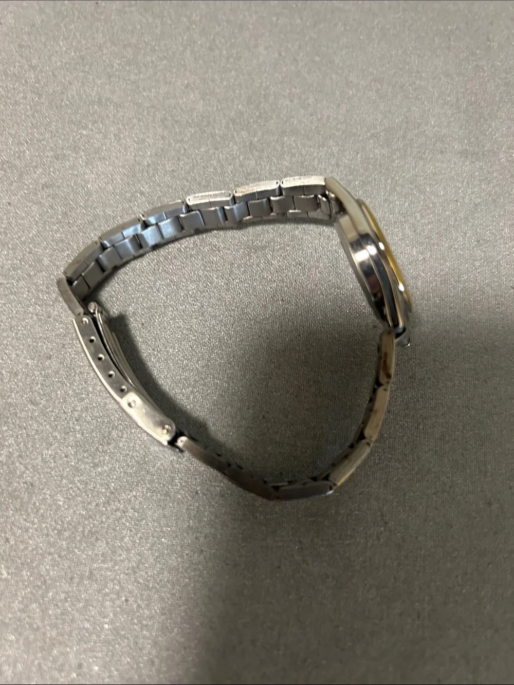 Geneva Two-Tone Silver and Gold Bracelet Watch